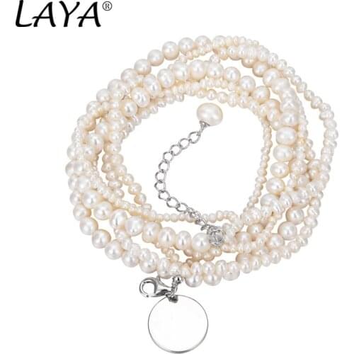 Laya 925 Sterling Silver High Quality Natural Freshwater Pearl Bracelet For Women Engagement Fashion Jewelry 2021 Trend