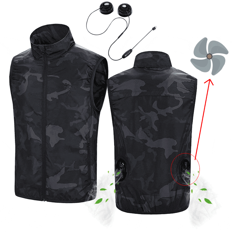 2021 New Summer Cooling Fan Vest For Men Women USB Smart Charging Clothing Hiking Vest Smart Air Conditioning Clothing