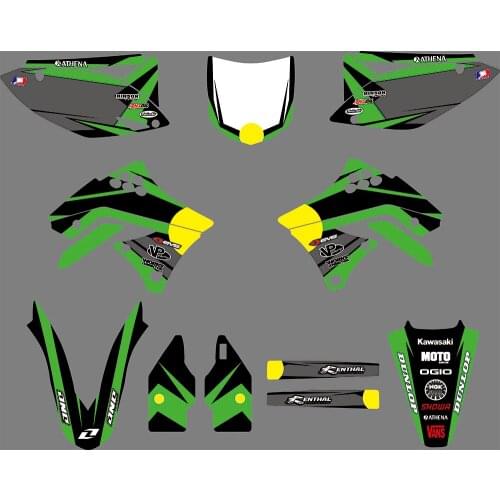 0870 Motorcycle Team Graphic & Backgrounds Decal Sticker Kits for Kawasaki KXF250 2009 2010 2011 2012