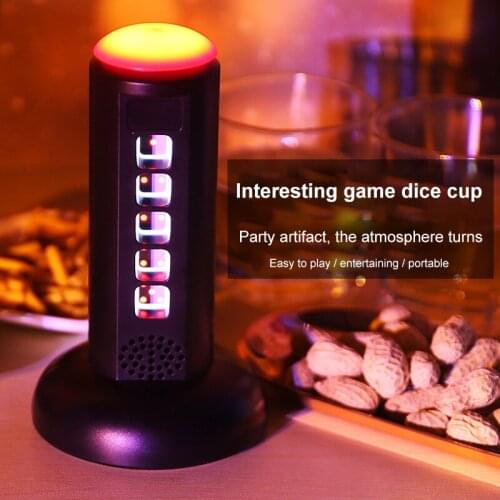 1pcs Electric Electronic Dice Cup Dice Sieve Cup Bar Party Toy Traditional Dice Cup And Dice. (with 3 No.7 Batteries)