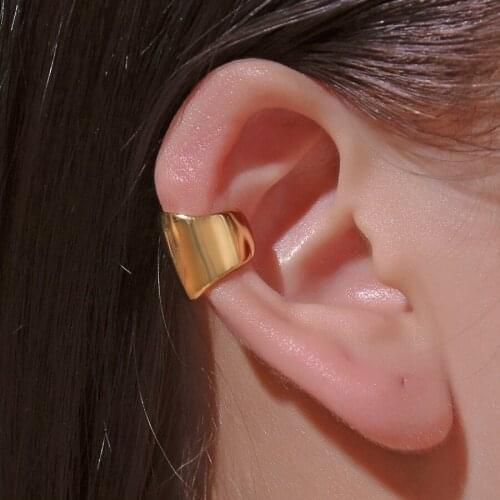 1 PCS Vintage Simple U Shape Ear Bone Cuff Non Pierced Clip Earrings for Women Trendy Punk Small Gometric Wide Circle Earrings