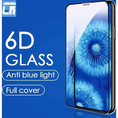 6D Curved Edge Full Cover Tempered Glass for iPhone 11 12 Pro XS MAX XR Anti Blue Light Screen Protector iPhone 12 mini 11 glass