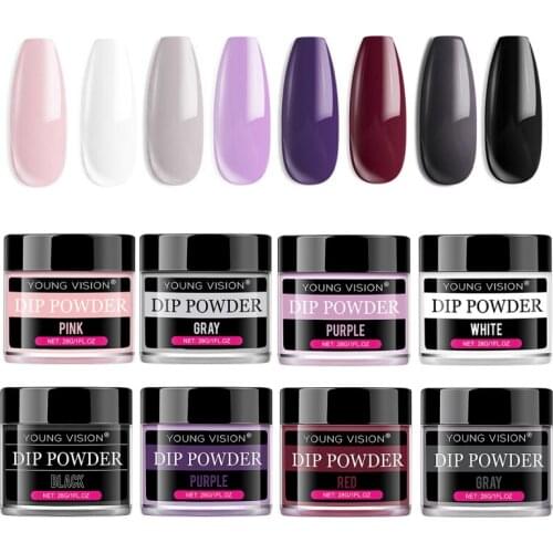 8 Colors Dipping Nail Powder Glitter Nail Holographic Glitter Dip Powder Nails Gel Nail Polish 30ml Chrome Pigment Powder TSLM2