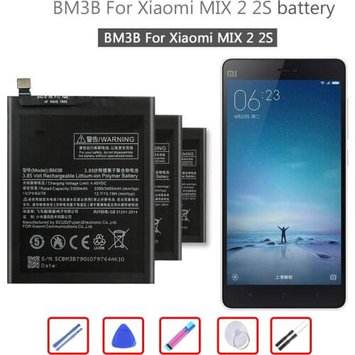3400mAh BM3B Battery for XIAOMI Mi Mix 2 Mix2 Mix2S MiX 2S Battery For Xiao mi BM 3B
