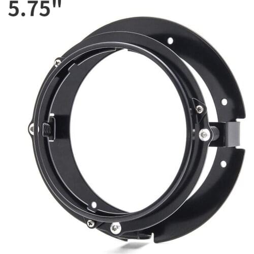 Black/Chrome 5 3/4" 5.75inch Headlight Bracket Stainless Steel for Motorcycle and Cars with 5.75inch LED Headlight Headlamp