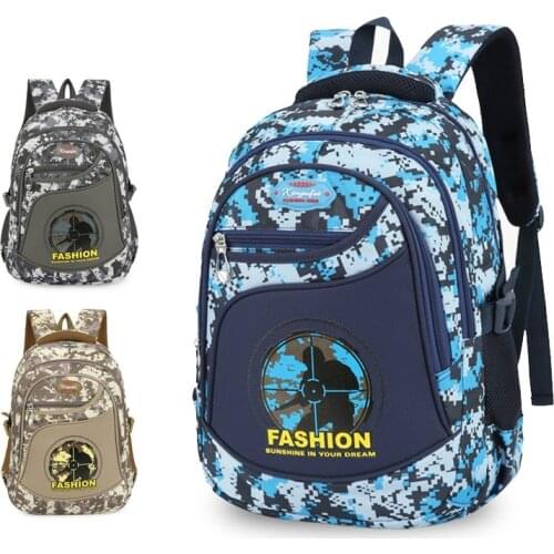 Children School Bags boys Camouflage backpack Primary school backpack orthopedic kids Waterproof backpack mochila infantil