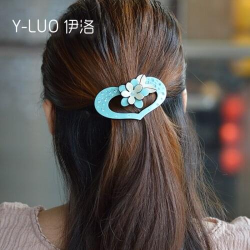 Girls headwear new fahsion cute hair clip for girls flower hair barrettes rhinestone hair accessories for women