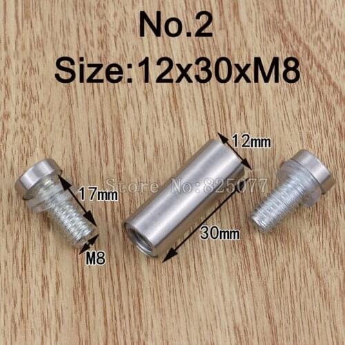 DHL Diameter 12x30mm 200PCS Stainless Steel Double Head Hollow Screw Acrylic Billboard Advertisement Fixing Screw KF993