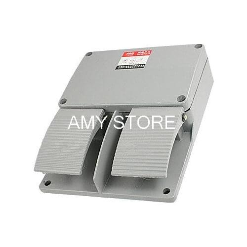 EN(YDT1)-15 Gray Metal Case Double Action Momentary Spring Returned Foot Pedal Switch AC 250V 10A textile welding equipments