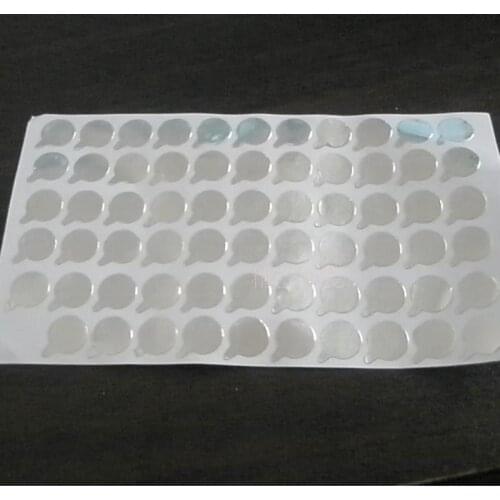 9mm 11mm 15mm 30mm 50mm silver Aluminum foil sealing label, cosmetic soft tube stickers aluminum sticker labels for bottle