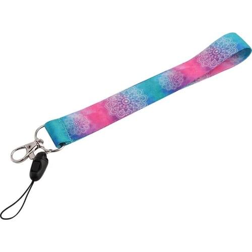 FD0762 1PC New Hot Sale Yoga Lanyard badge ID Card Holder Neck Strap Clip Mobile Phone Neck Straps Cute For Friends