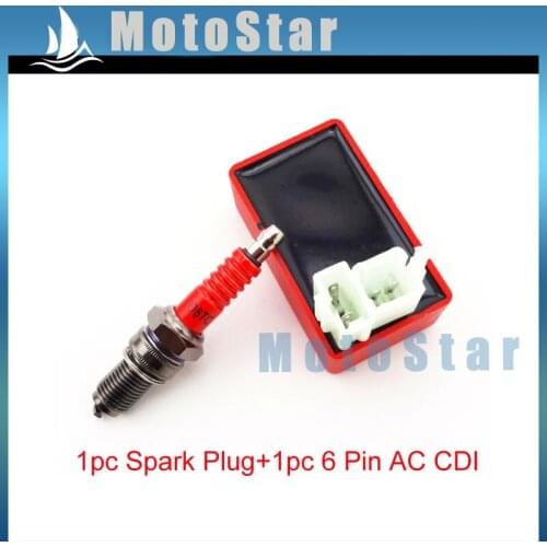 Ignition AC CDI Box + Spark Plug D8TC For 150cc 200cc 250cc Engine Chinese ATV Quad 4 Wheeler Pit Dirt Bike Motorcycle Motocross