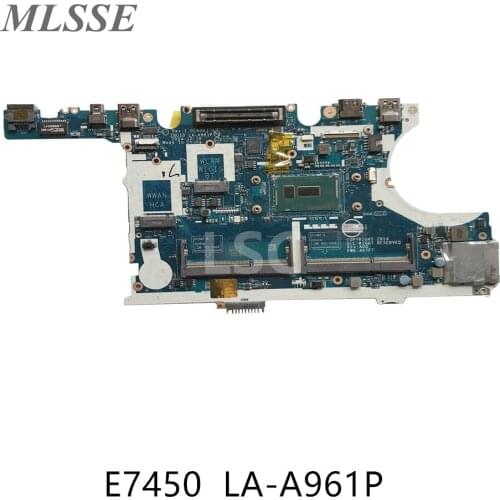 For DELL Latitude E7450 Laptop Motherboard CN-0Y15C1 0Y15C1 Y15C1 LA-A961P I7-5600U CPU 100% Tested