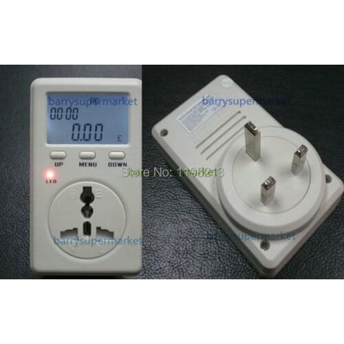 Mini Power Meter WATT Electricity Monitoring Energy Usage Meter AC Voltage, UK Plug Standard
