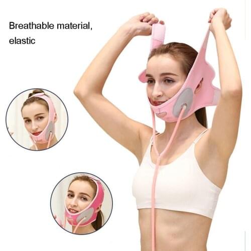 Inflatable Face-lift Belt Elastic Face Slimming Bandage V Line Face Shaper Women Chin Cheek Lift Up Belt Facial Massage Strap