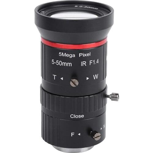NEW-Security Camera Lens Durable Camera Lens Stable Performance 5MP Lens FL5‑50mm Zoom CMOS/ CCD SDI CVI Camera Lens