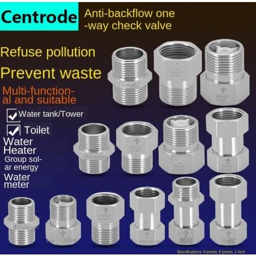 Toilet anti-backflow check valve copper one-way water inlet valve water heater water meter horizontal vertical check valve