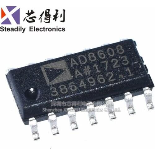1pcs/lot Original Ad8608arz Patch SOIC-14 Precision Domino Rail-to-Rail Operational Amplifier