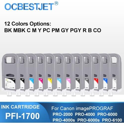 PFI-1700 700ML Compatible Ink Cartridge With Full Ink For Canon PRO-2000 PRO-4000 PRO-6000 PRO-6100 PRO-4000s PRO-6000s Printer