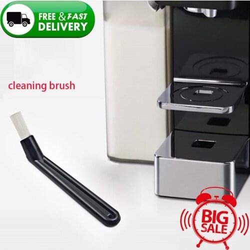 Cleaning Brush Coffee Machine Elbow With Spoon Long Handle Brush Edible Plastic High Elastic Bristles Durable And Easy Removal