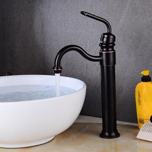 Basin Faucets Black Bronze Brass Crane Bathroom Faucets Hot and Cold Water Mixer Tap Contemporary Mixer Tap torneira Chrome Taps