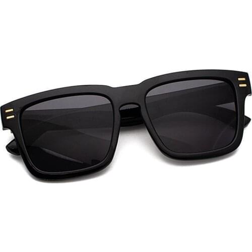 Fashion Black Square Sunglasses Men Women Vintage Brand Designer Sun Glasses Male Female Leopard Big Frame Oculos De Sol