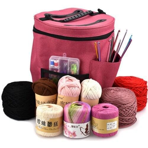 Yarn Storage Bag Sewing Kit Bag Organizer Knitting Kit Bag Thread Needle Bag Yarn Holder Crochet Sewing Storage Box Tote large