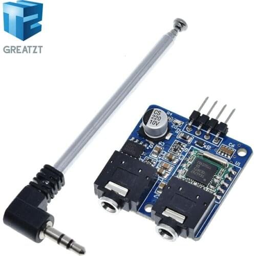 TEA5767 FM Stereo Radio Module For Arduino 76-108MHZ With Free Antenna Reverse Polarity Protection Diode Filtering Sensor
