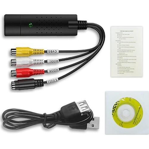 VHS to Digital Converter USB 2.0 Video Converter Audio Capture Card VHS Box VHS VCR TV to Digital Converter Support Win 7/8/10