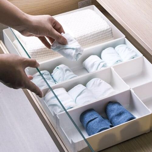 Drawer partition sorting box desktop thickening storage box kitchen rectangular storage box small plastic box storage drawers