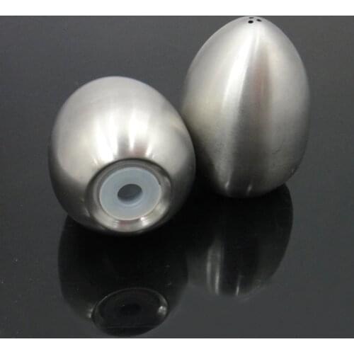 1 Pcs Durable Stainless Steel Egg-Shaped Salt Pepper Shaker Table Server Kitchen Tool XHC88