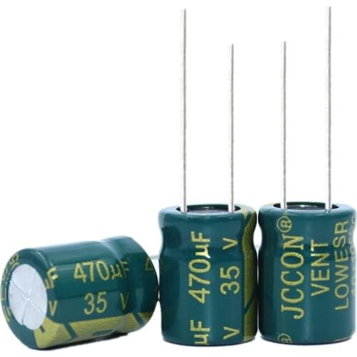 10pcs High frequency low resistance aluminum electrolytic capacitor 35V470UF 470uf35v volume: 8x16 10x13 10x17