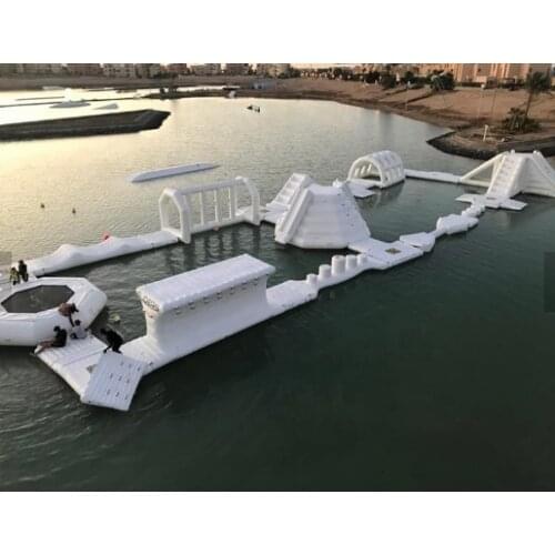 2021 Newest Lake Inflatables Water Park Games / Egypt Inflatable Aqua Park Equipment For Adults