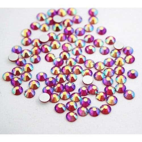 3SS to 30SS Nail Art Rhinestones Glass Material Rose AB Flatback Strass Non Hotfix Crystals DIY Decoration Gems