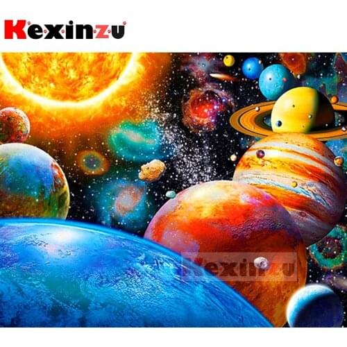 5D Diy Diamond Painting-Milky way planet-Cross Stitch Full circular Rhinestone Pictures Diamond Embroidery Patchwork Needlework