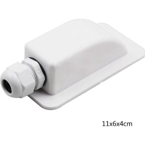 ABS Solar RV Yacht Stand Roof Duct Cable Entry Round Junction Box White 40GF