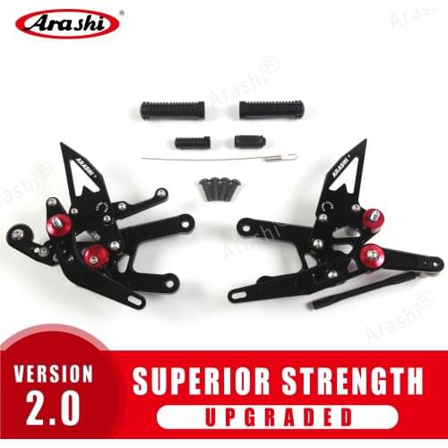 Arashi Adjustable Footrest YZF R6 2017-2020 CNC For YAMAHA R6 2017 2018 2019 2020 Rider Rearset Footpegs Motorcycle Accessories