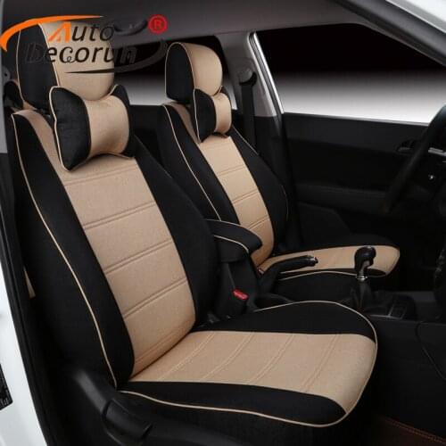 AutoDecorun Custom Cover Seat Set for VW Volkswagen Tiguan 2014 Seat Covers for Cars Seat Support Automobiles Interior protector