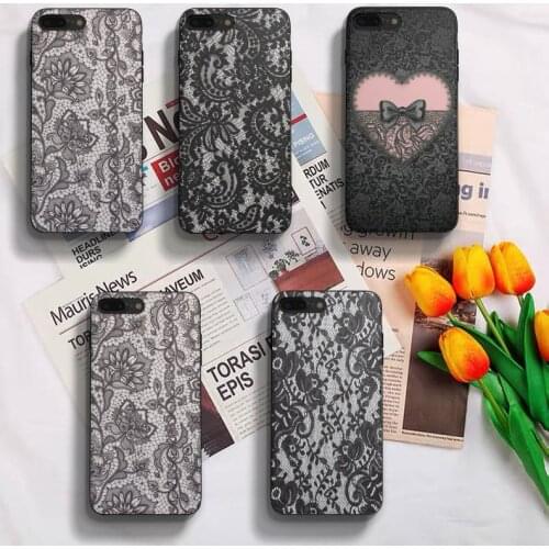 Love Lace Flower Phone Case Fundas Shell Cover For Iphone 6 6s 7 8 Plus Xr X Xs 11 12 13 Mini Pro Max