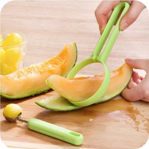 Cheap! 2pcs/set Melon Spoon+ Fruit Peeler Household Gadget Kitchen Tools peeling Fruit Dig a Spoon Kitchen Accessories