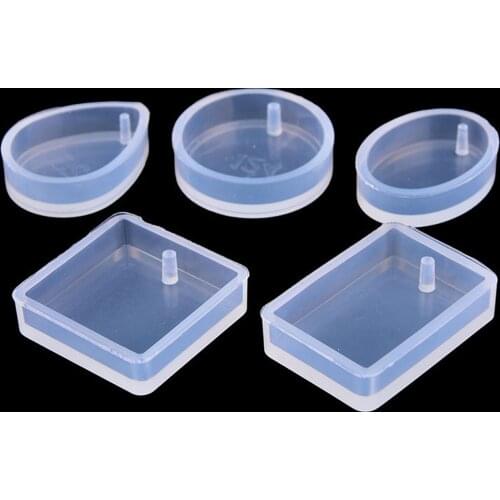 1 Pc 5 Shapes Silicone Resin Casting Moulds With Hanging Hole For Epoxy Resin Jewelry Making Earring Pendant DIY Crafts