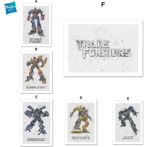 Hasbro Transformers Canvas Painting Optimus Prime BUMBLEBEE JAZZ Hero Poster Printmaking Mural Artist Home Decoration Kids Room