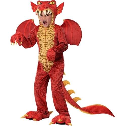 Halloween childrens day stage show childrens animals play Jurassic dinosaur pterosaur pterosaur fire dragon costume