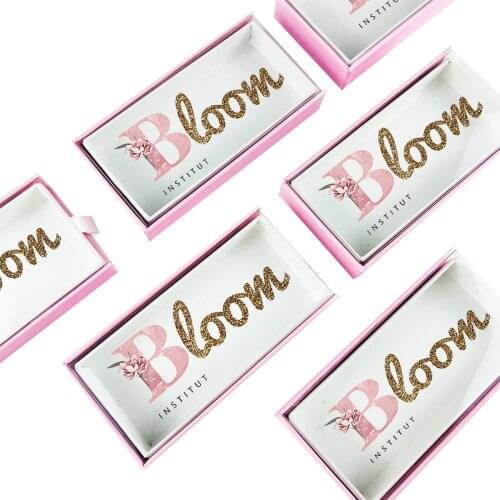 Wholesale Square Drawer Lash Case Empty Lash Box Mink False Eyelash Packaging Boxes Glitter Paper magnetic Box makeup