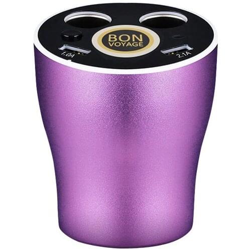 Multi-function Car Charger Dual USB Dual Point Cigarettes Smart Protection Lightning Fast Charger