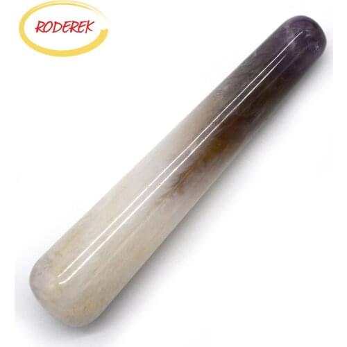 Natural Jade Massager Wand A Grade Amethyst Jade Wand For Healthcare Crystal Stone Massager For Body