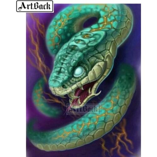 New arrival full square drill 5d diy diamond painting snake 3D diamond embroidery animal home decoration painting crafts gift