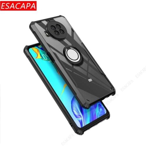 Original Acrylic Shockproof Phone Case For Xiaomi POCO X3 M3 X2 Solid Color Ring Stand Holder Case Cover For Xiaomi CC9 Pro CC9