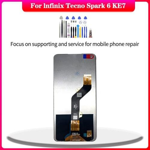Original Display For Infinix Tecno Spark 6 KE7 lcd Touch Screen Digitizer Assembly For Tecno Spark 6 KE7 lcd Replacement