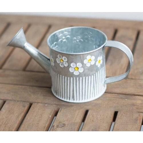 Embossed Wrought Iron Dried Flower Pot Vase Storage Bucket Desktop Balcony Decor garden pots planters кашпо для цветов